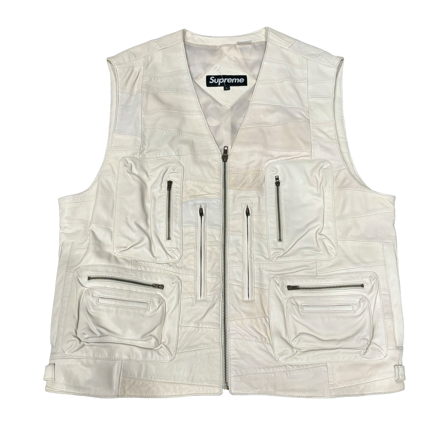 Supreme Patchwork Leather Cargo Vest