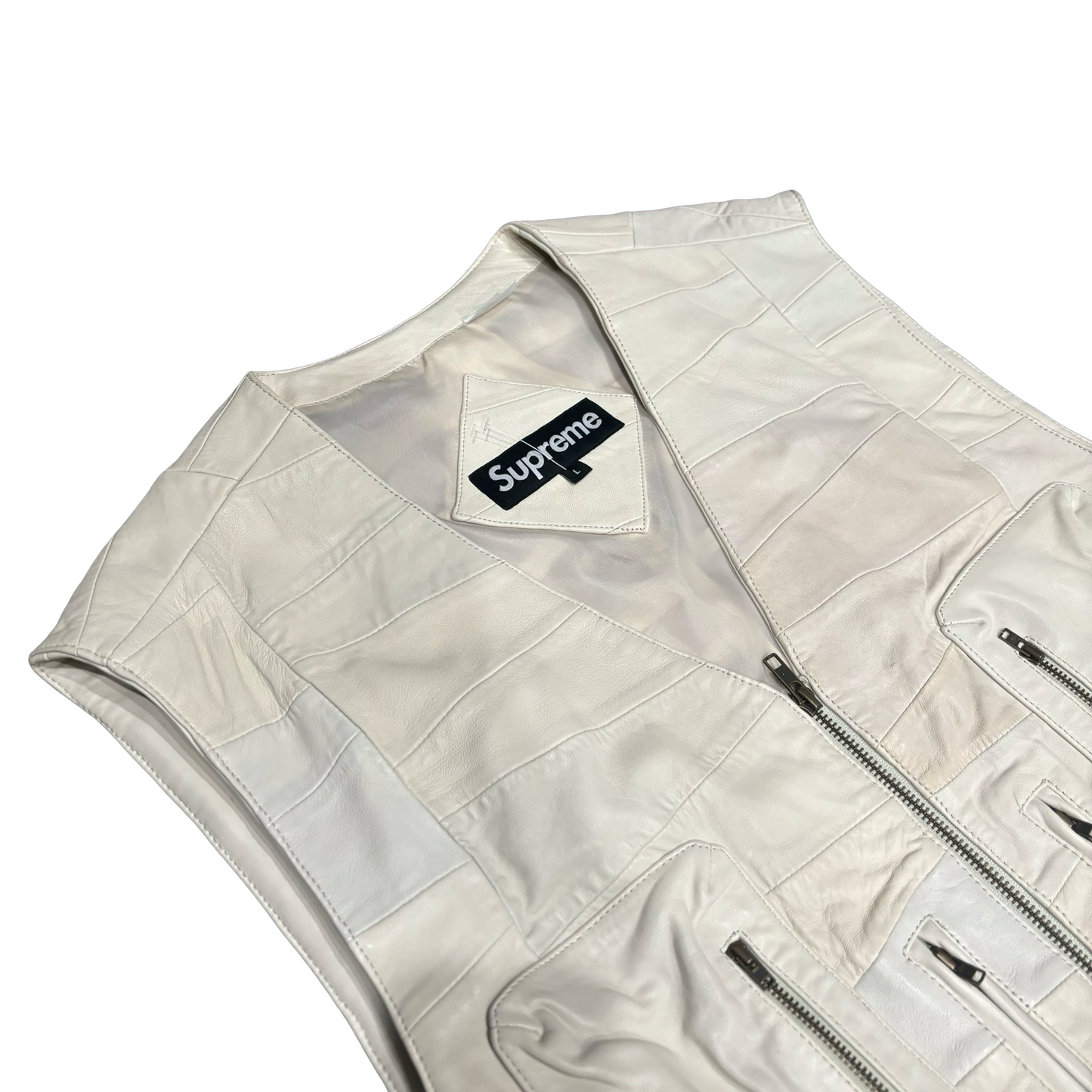 Supreme Patchwork Leather Cargo Vest