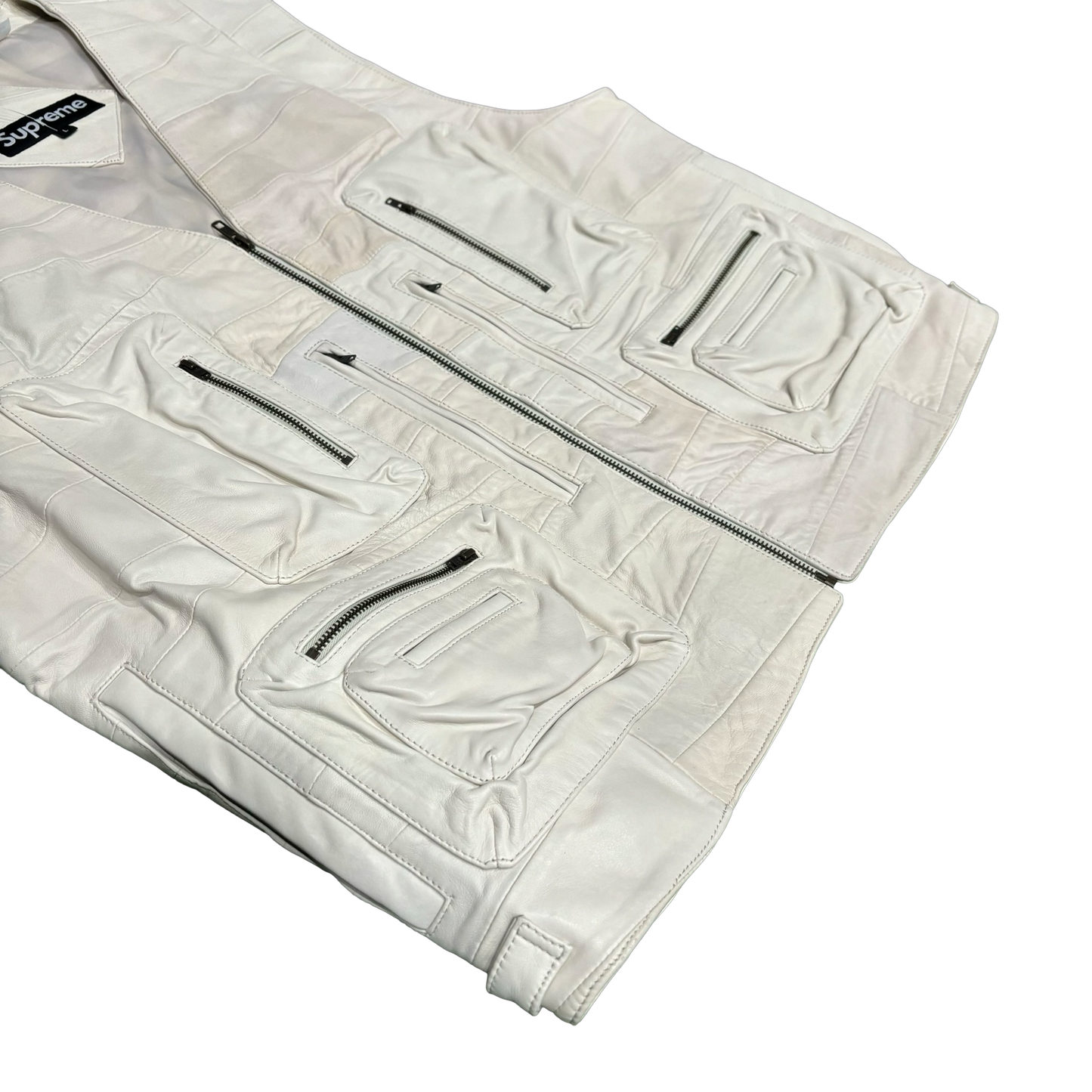 Supreme Patchwork Leather Cargo Vest