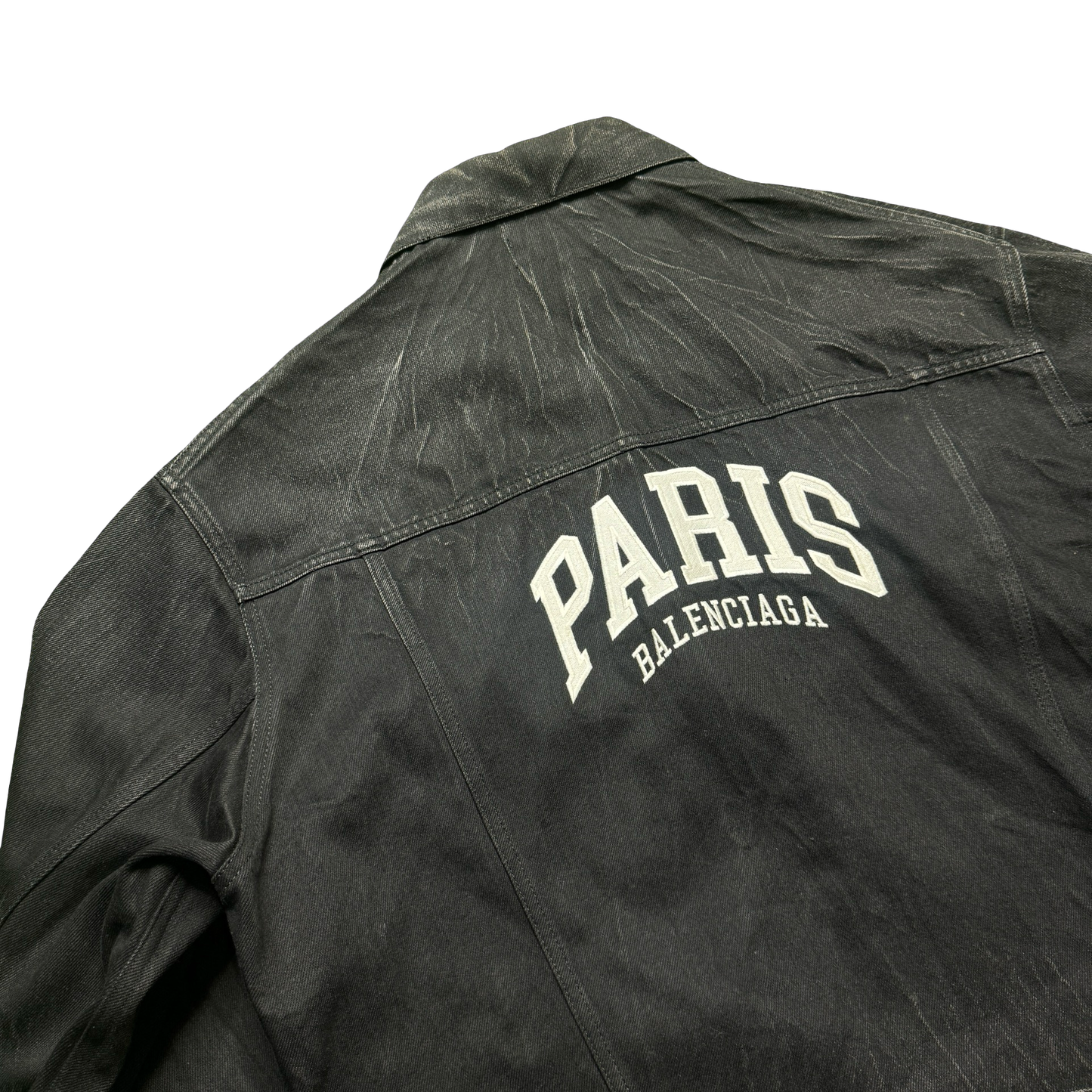 Balenciaga Denim Paris Logo Jacket