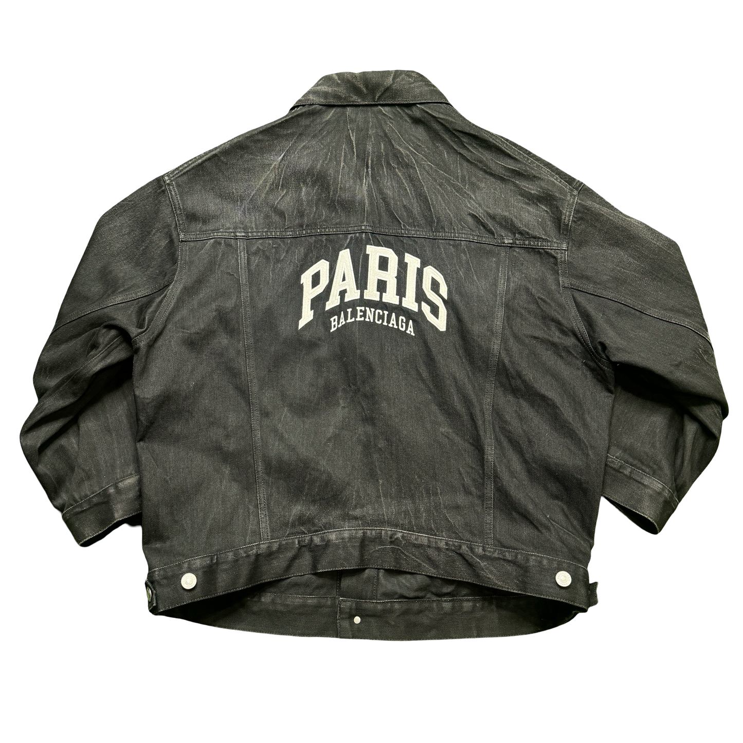 Balenciaga Denim Paris Logo Jacket