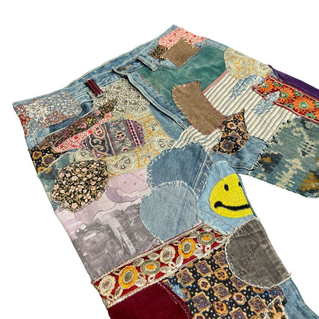 Kapital Hippy Patchwork Flare Jeans