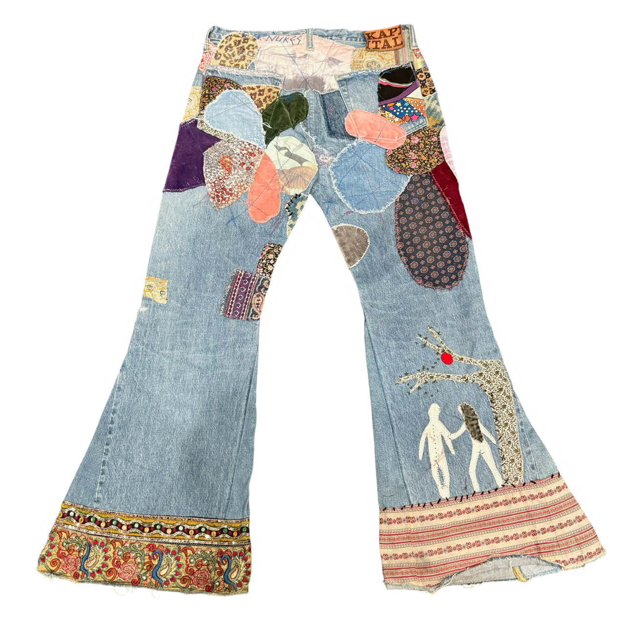 Kapital Hippy Patchwork Flare Jeans