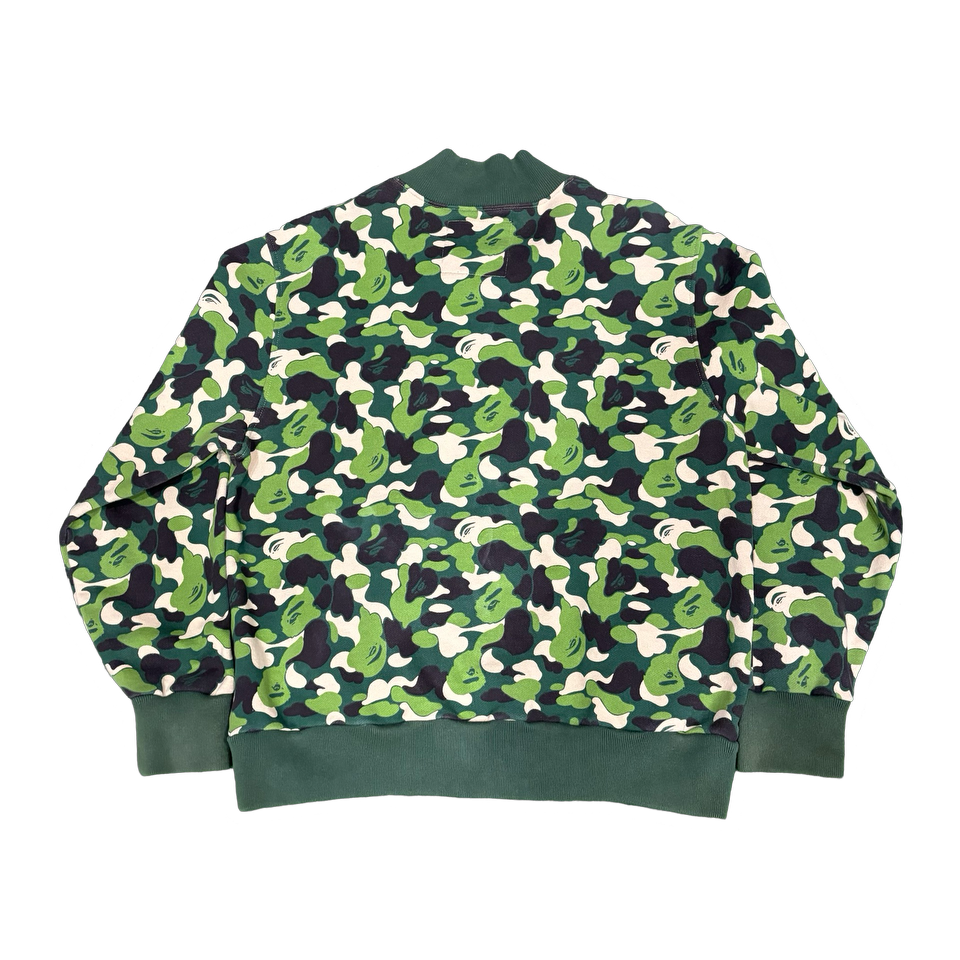 Bape Green Camo Letterman Jacket