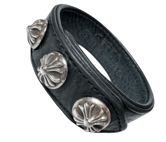 Chrome Hearts Leather Cuff Bracelet