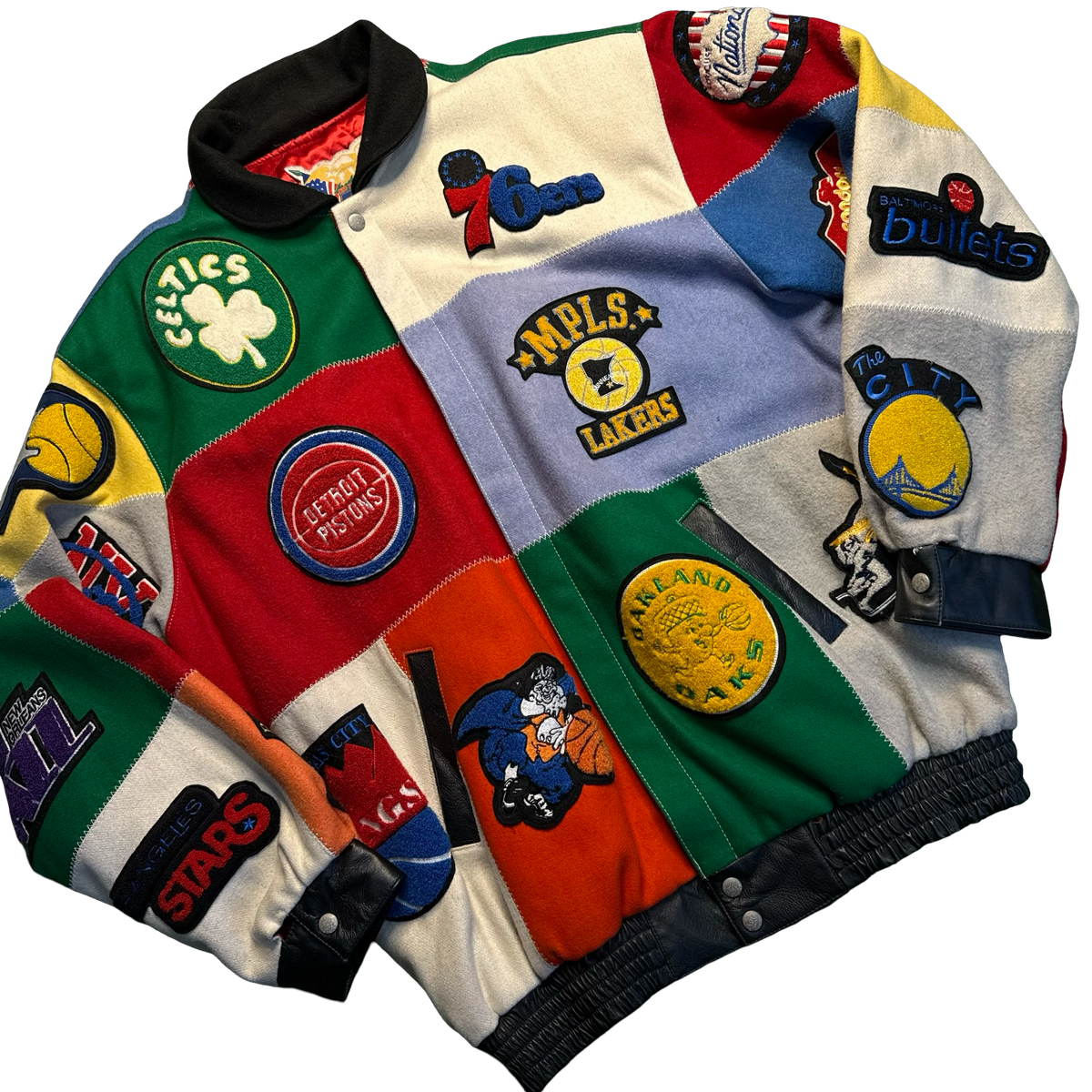 Vintage Jeff Hamilton NBA Patchwork Bomber