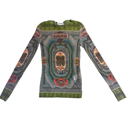 Jean Paul Gaultier Banknote Mesh Top