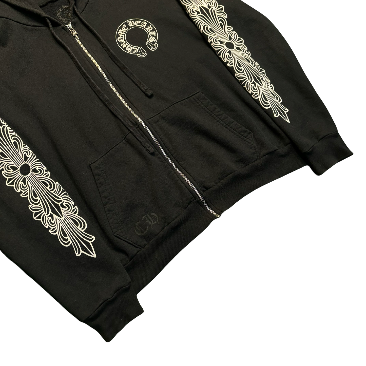 Chrome Hearts Floral Zip-Up Hoodie