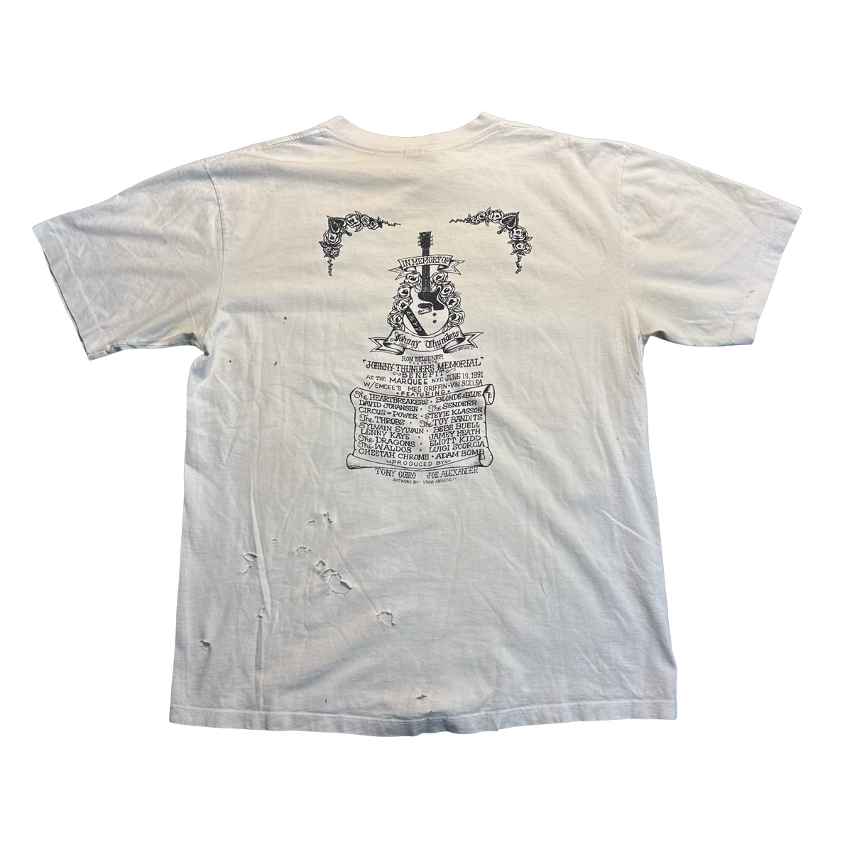 Vinntage 1991 Johnny Thunders Memorial Tee