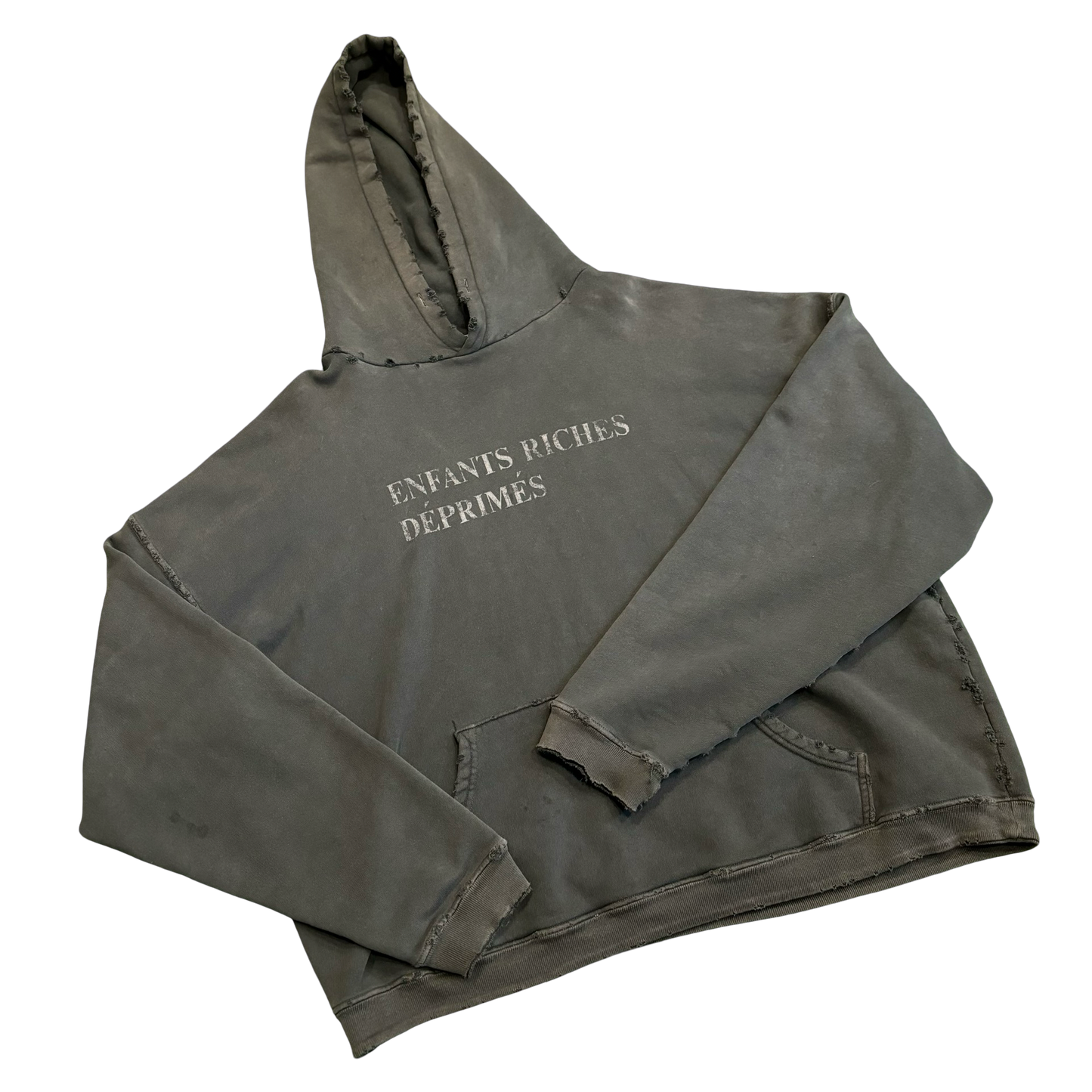 Enfants Riches Deprimes Distressed Grey Hoodie