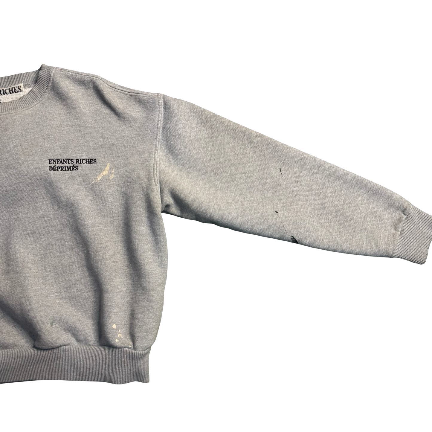 Enfants Riches Déprimés Grey Paint Logo Sweatshirt
