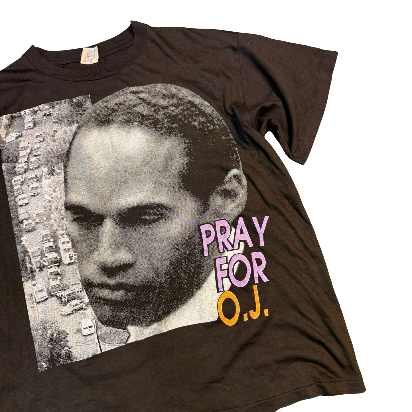 Vintage 90s OJ Simpson "Pray for O.J." Rap Tee