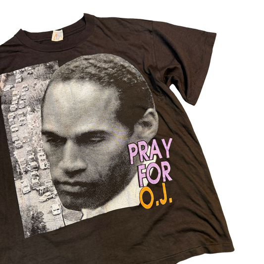 Vintage 90s OJ Simpson "Pray for O.J." Rap Tee