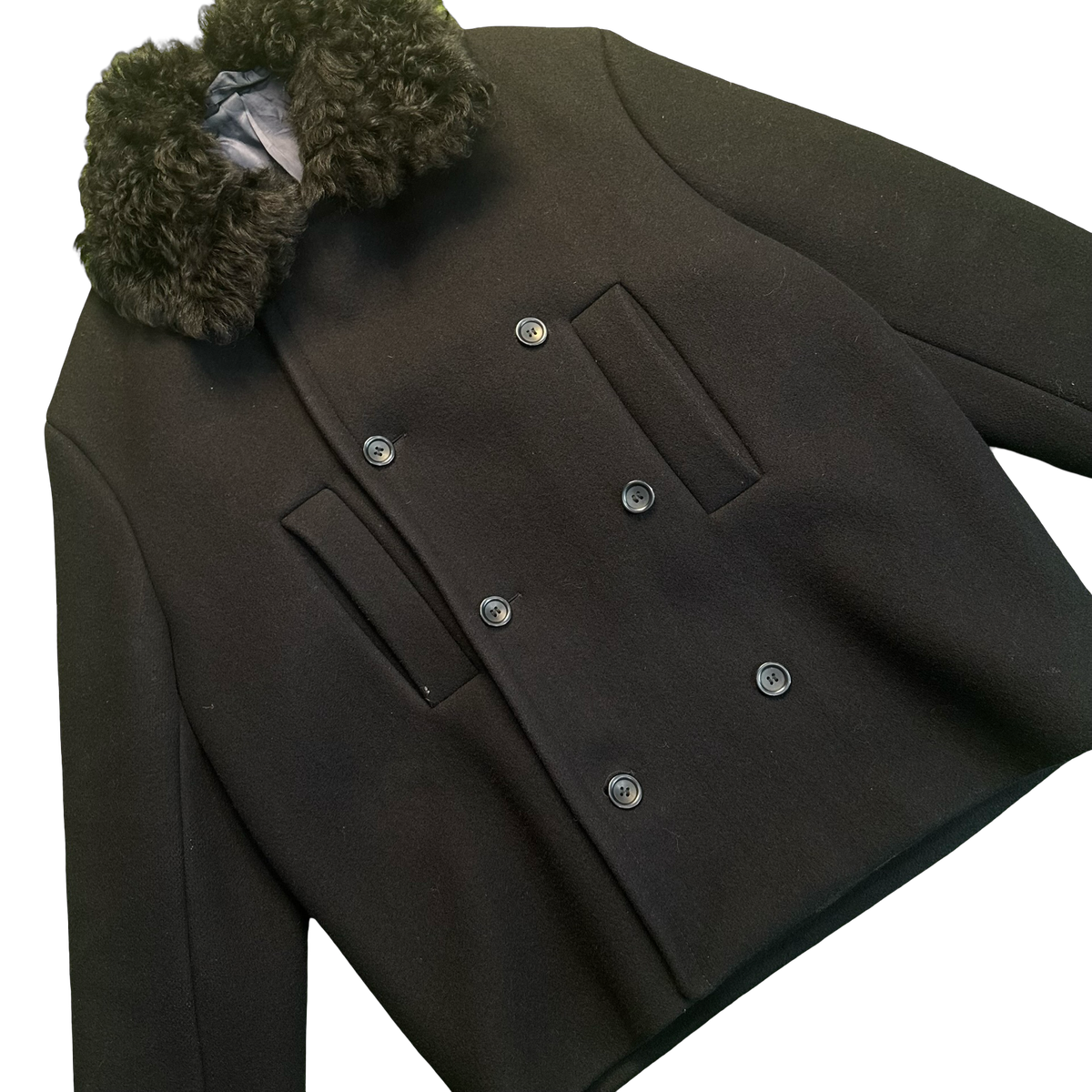 Acne Studios Shearling Collar Padded Jacket