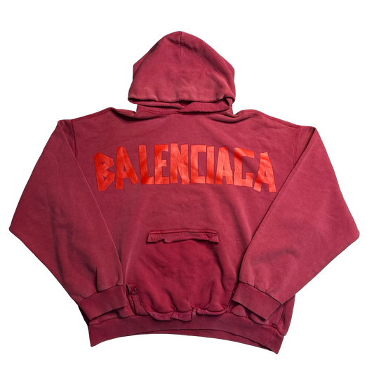 Balenciaga Tape Type Ripped Pocket Hoodie