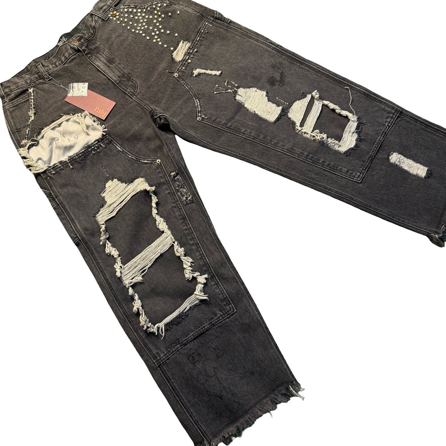 Paly Hollywood Busted Double Knee Jeans