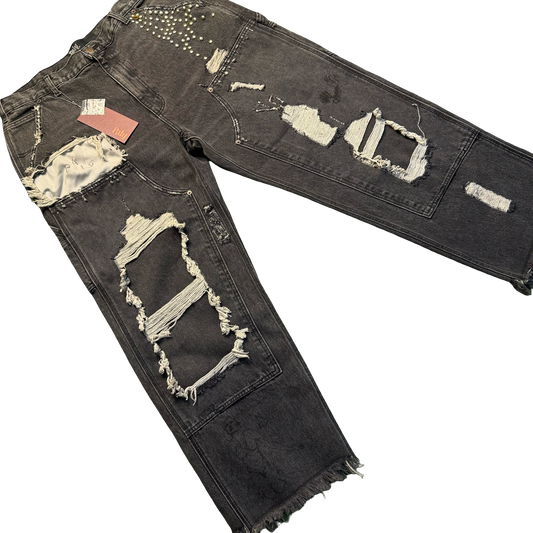 Paly Hollywood Busted Double Knee Jeans