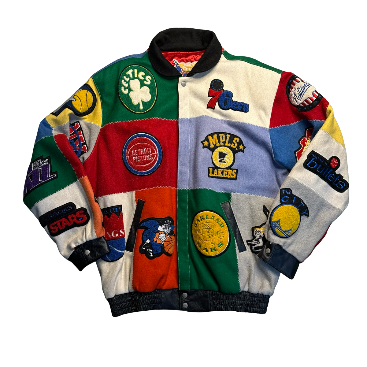 Vintage Jeff Hamilton NBA Patchwork Bomber