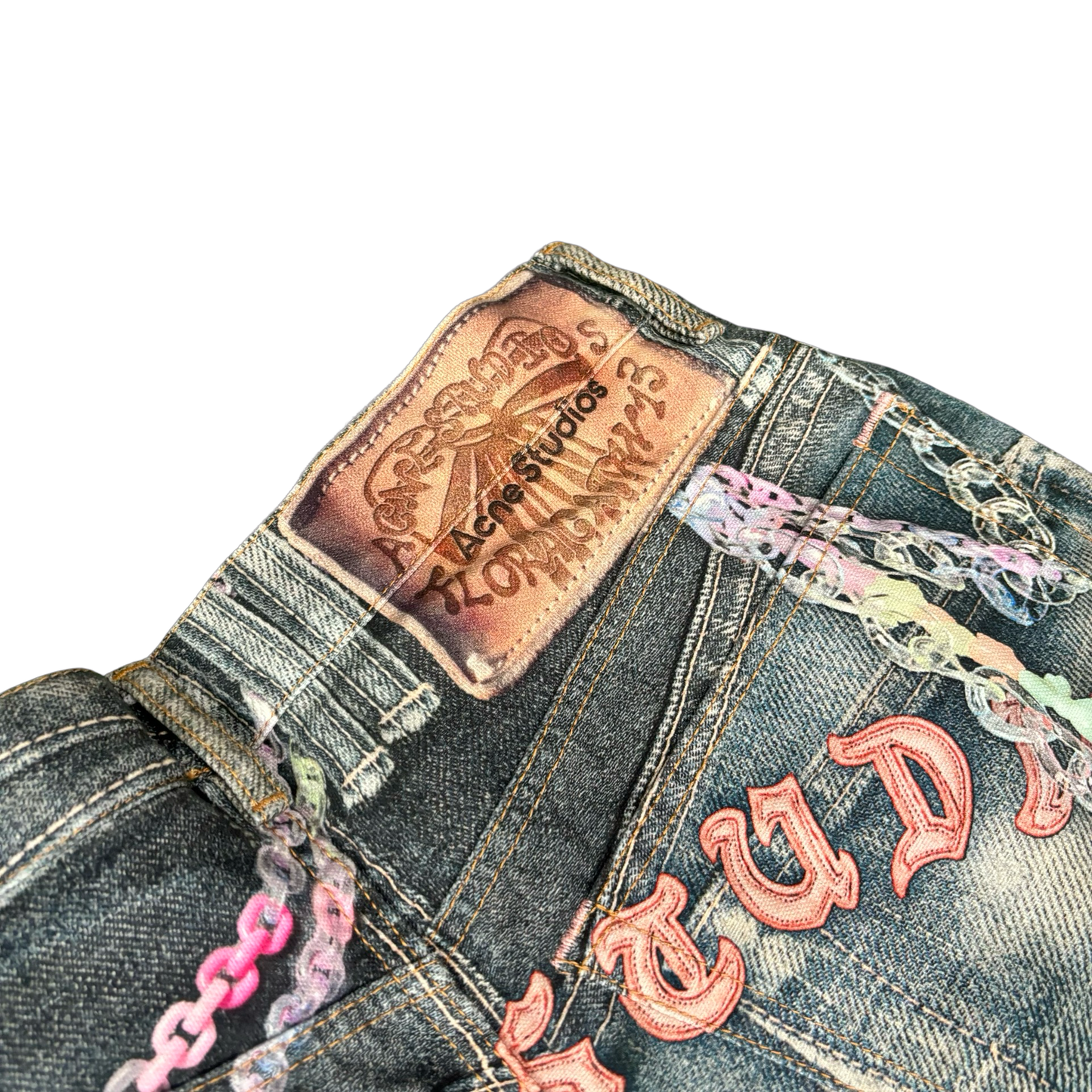 Acne Studios Trompe l’oeil Denim Shorts