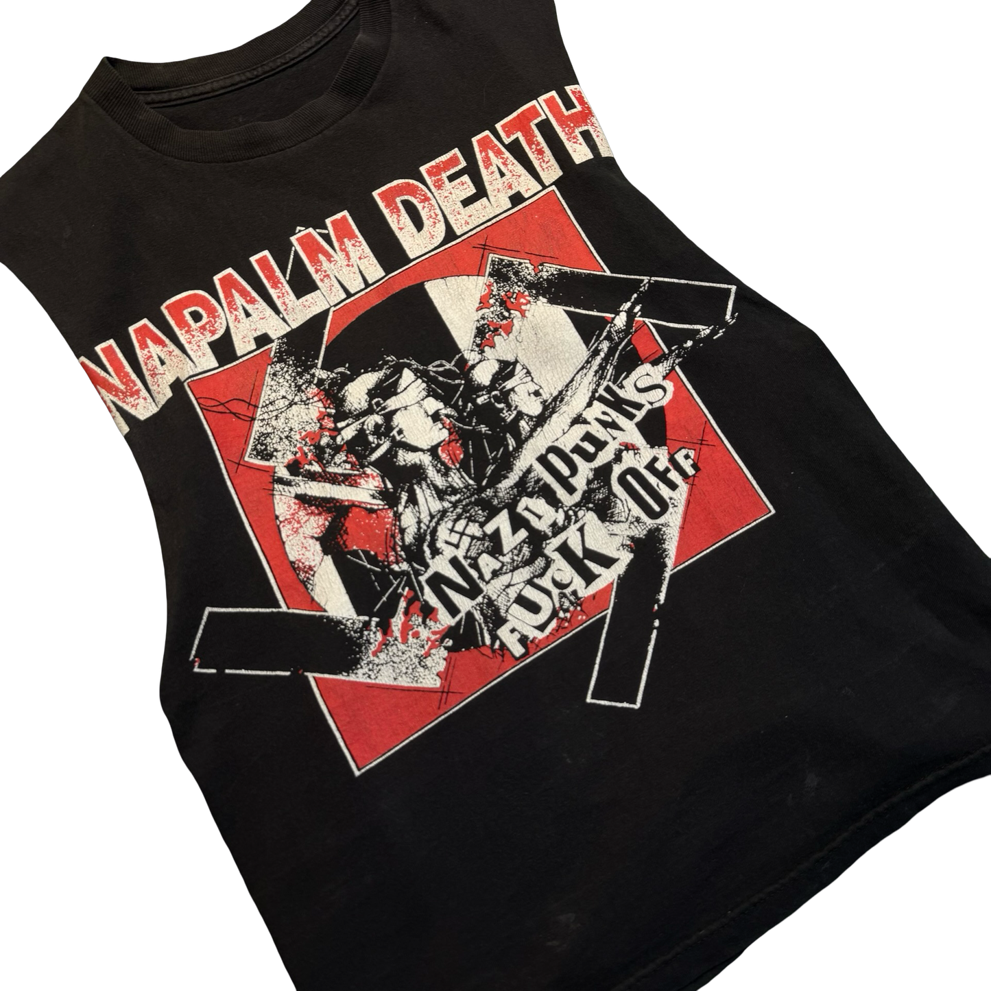 Vintage Napalm Death Nazi Punks F*ck Off Cutoff