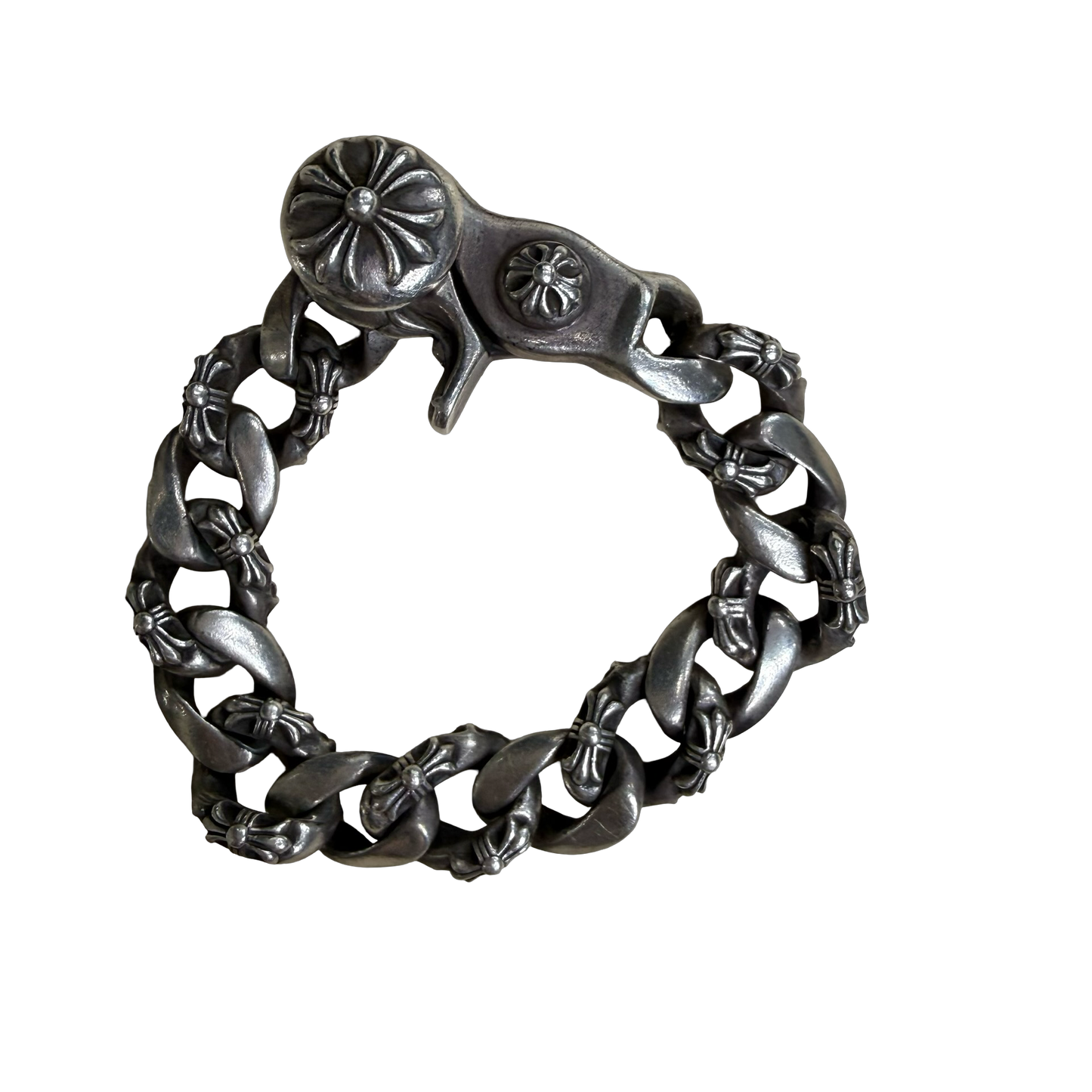 Chrome Hearts Fancy Link Lobster Clasp Bracelet