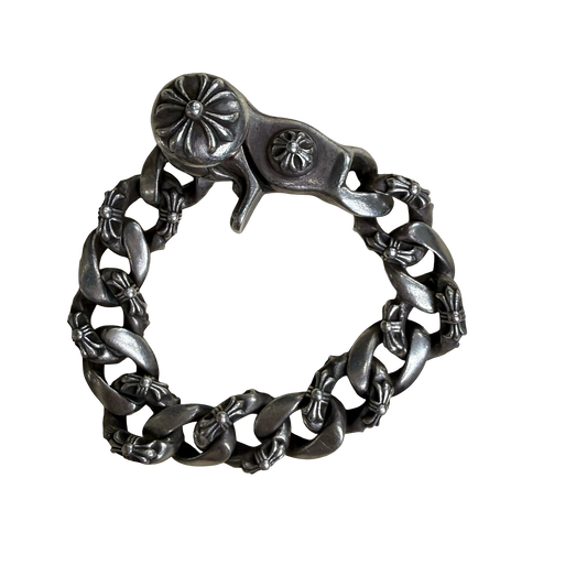 Chrome Hearts Fancy Link Lobster Clasp Bracelet
