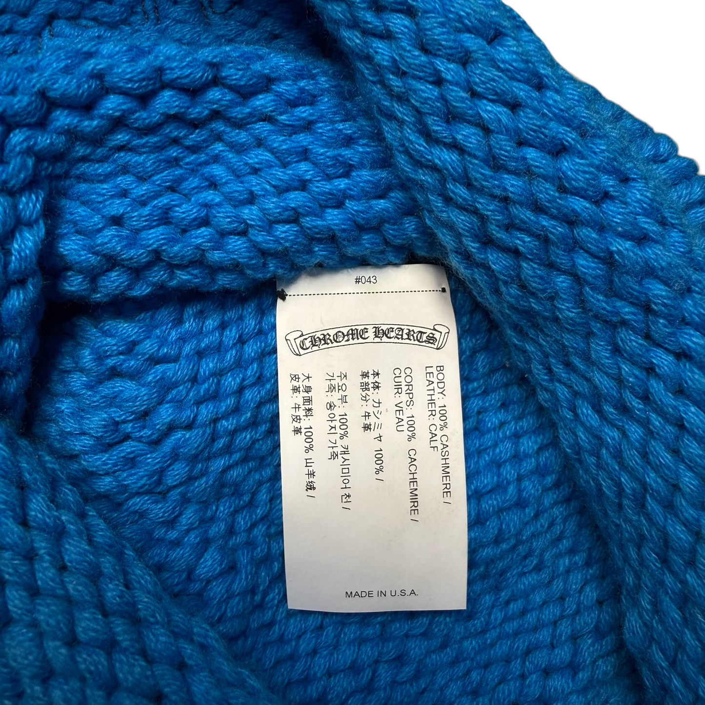 Chrome Hearts Cashmere Cross Patch Beanie