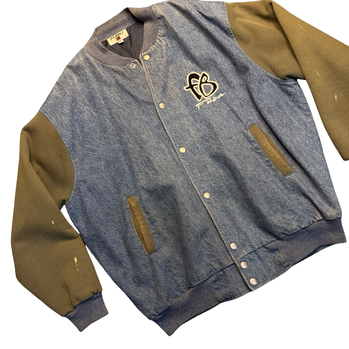 Vintage Fubu Denim Varsity Jacket