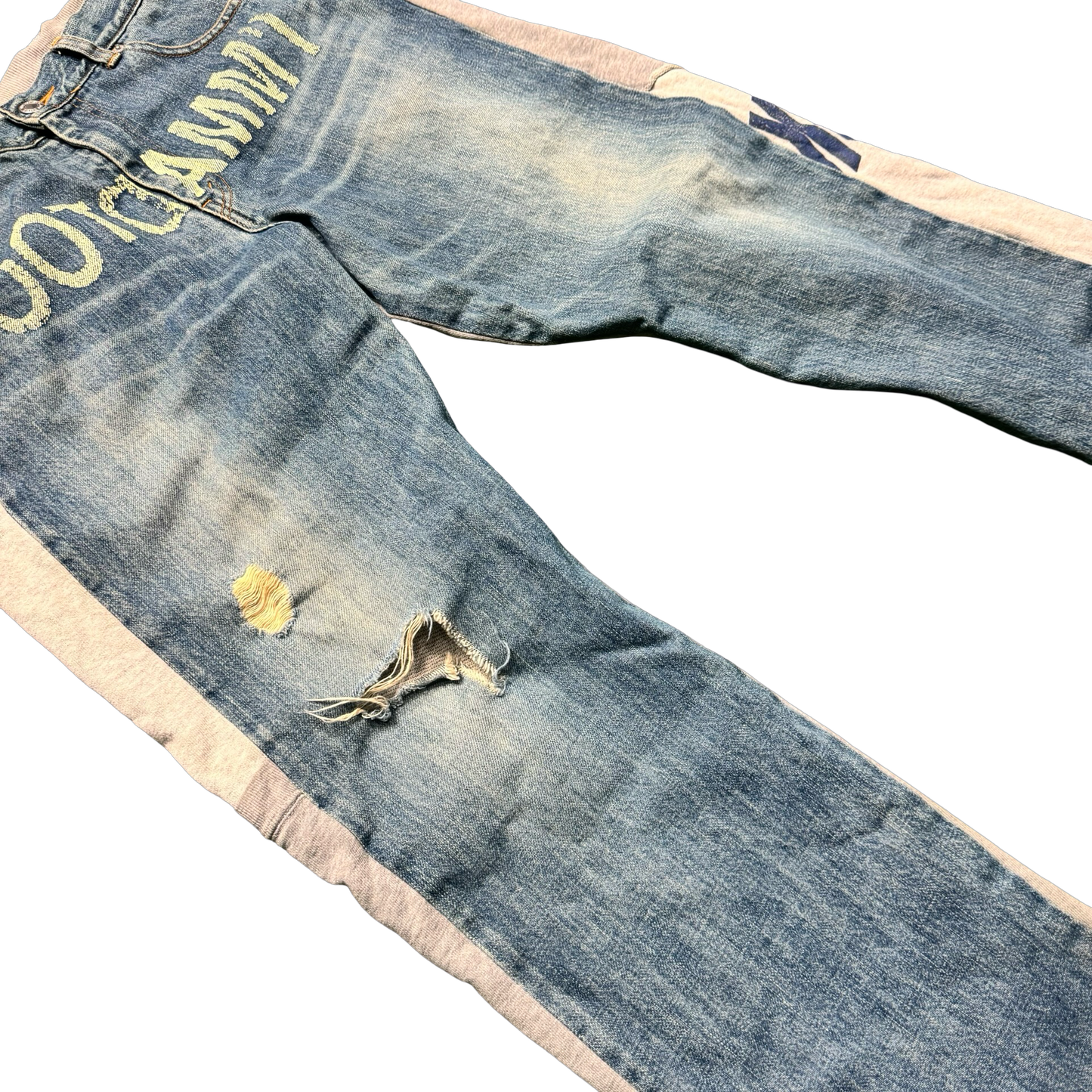 Undercover Autum/Winter 2002 “IMMADTOO” Hybrid Denim Jeans