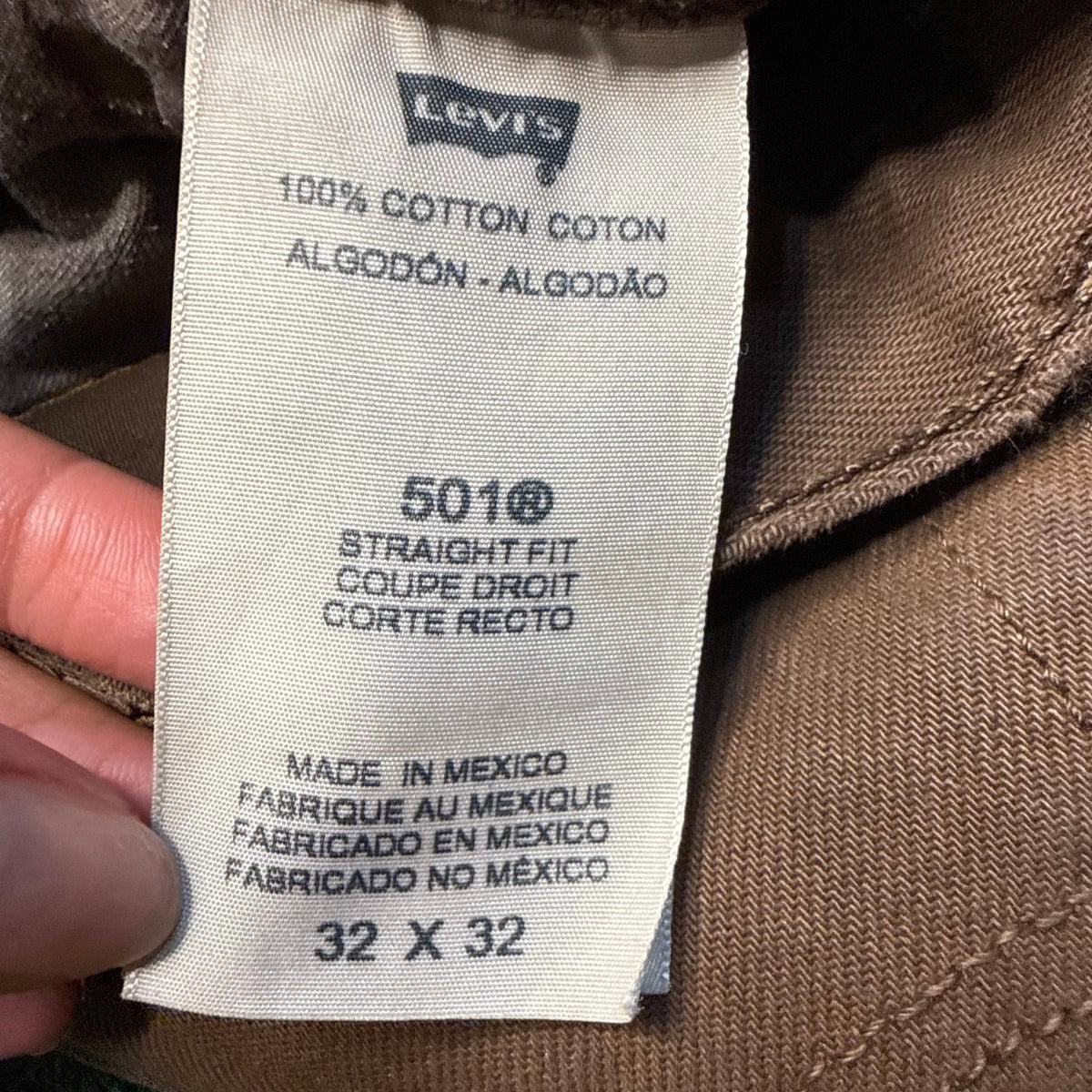 Levi’s 501 Brown Distressed Paint-Splatter Jeans