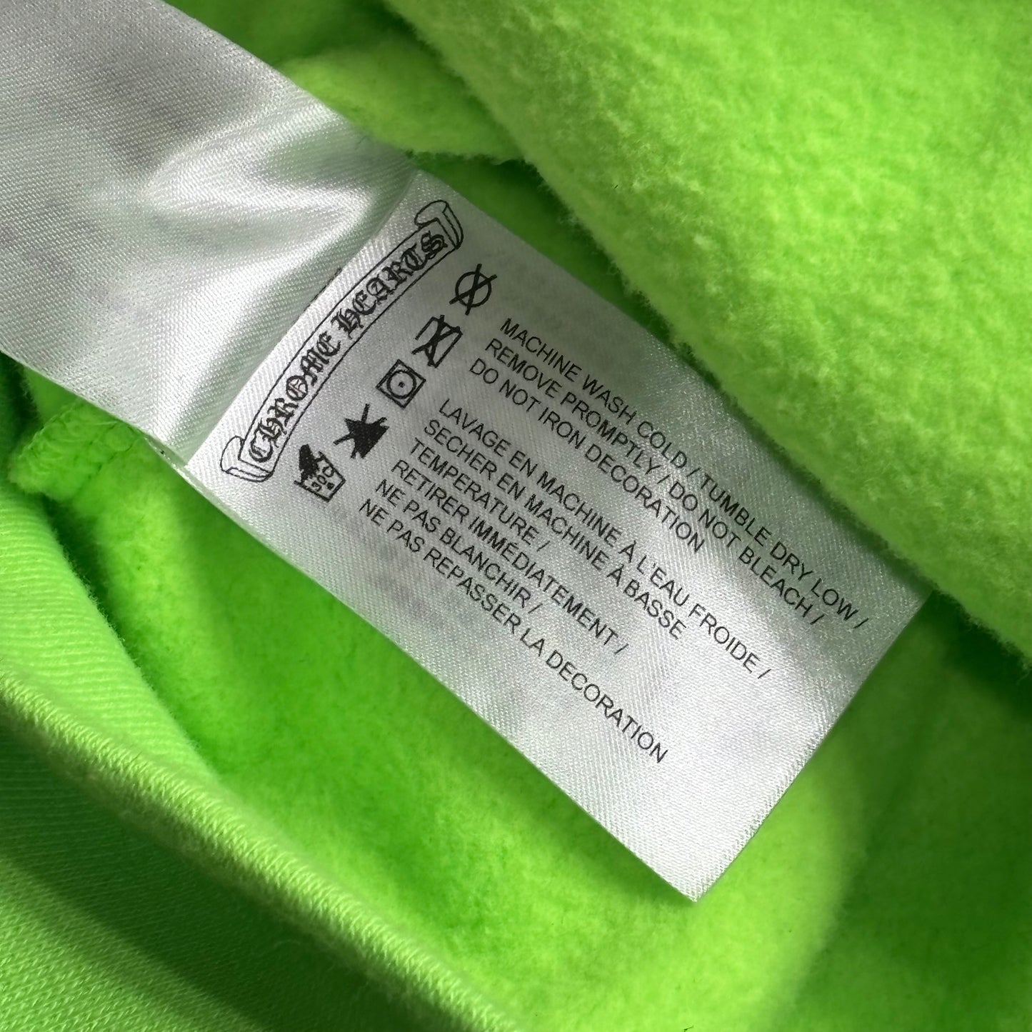 Chrome Hearts Neon Green Floral Hoodie