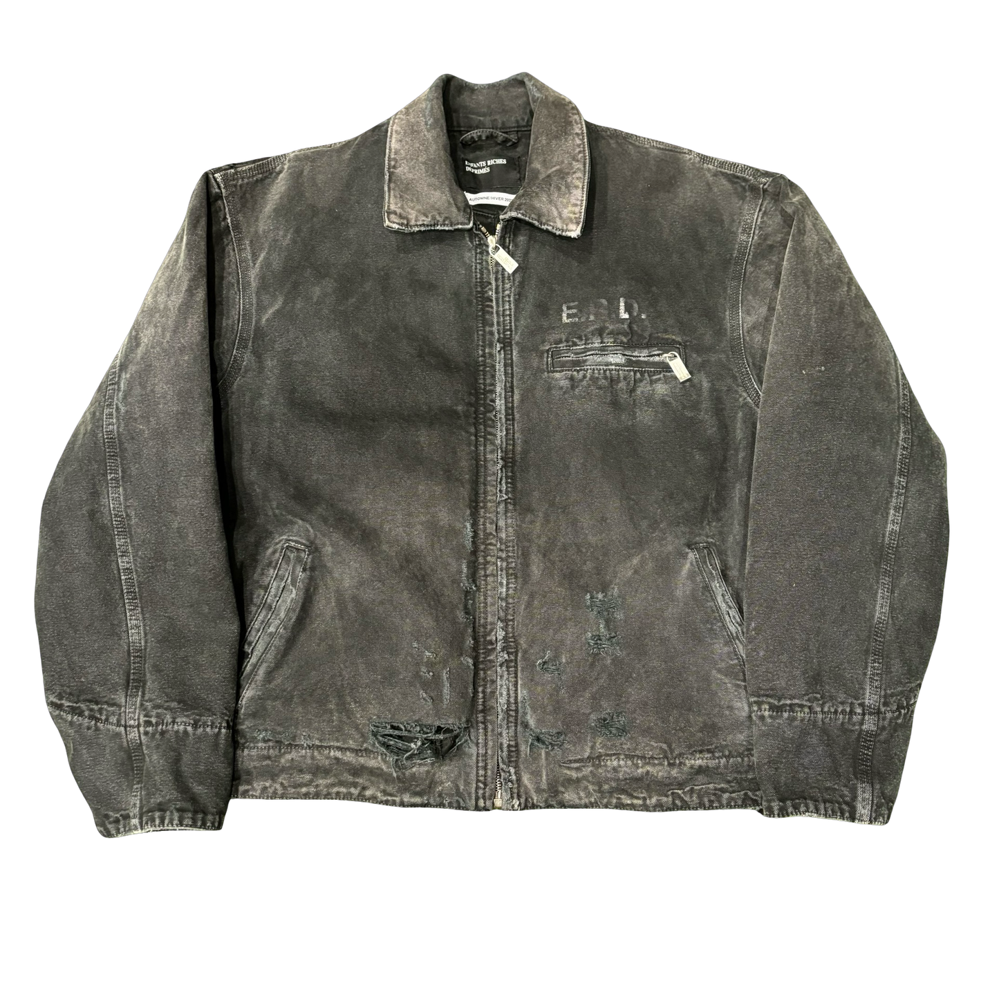 Enfants Riches Deprimes Grey Distressed Work Jacket