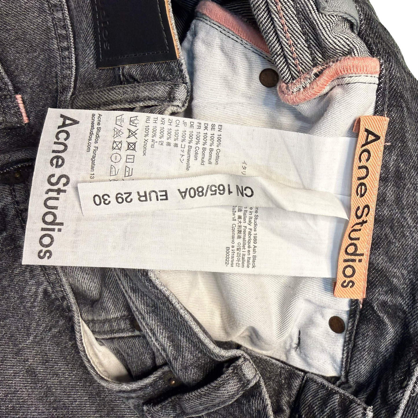 Acne Studios 1989 Ash Black Jeans