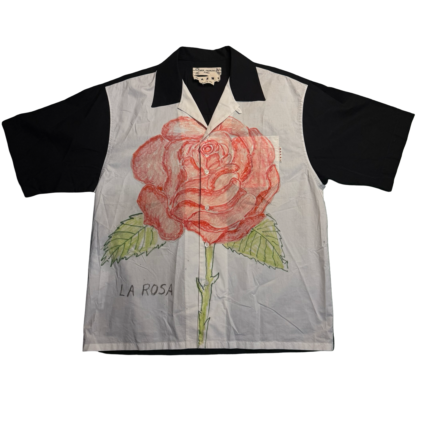 Marni La Rosa Print Poplin Button Up