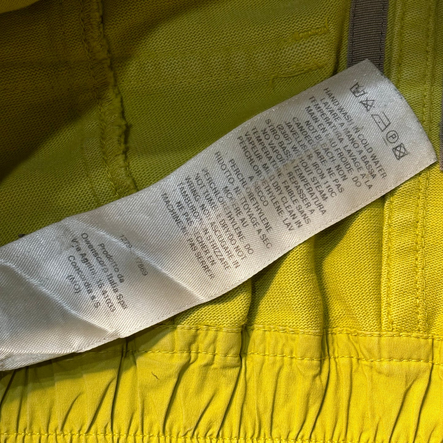 Rick Owens Yellow Creatch Cargo Sweatpants