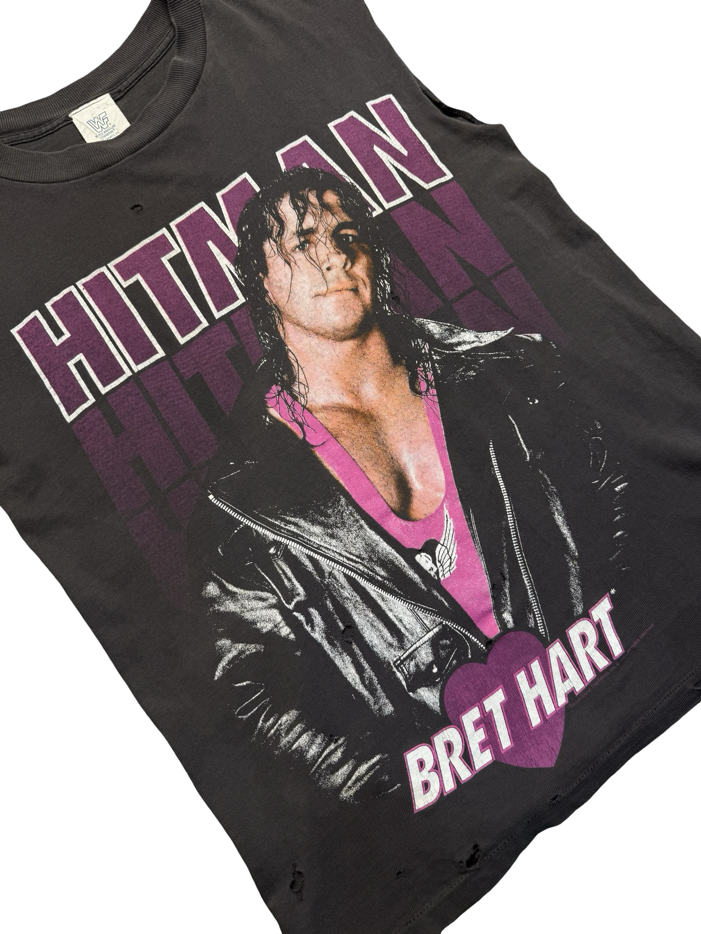 Vintage WWF Bret "Hitman" Hart Cut Off Tee