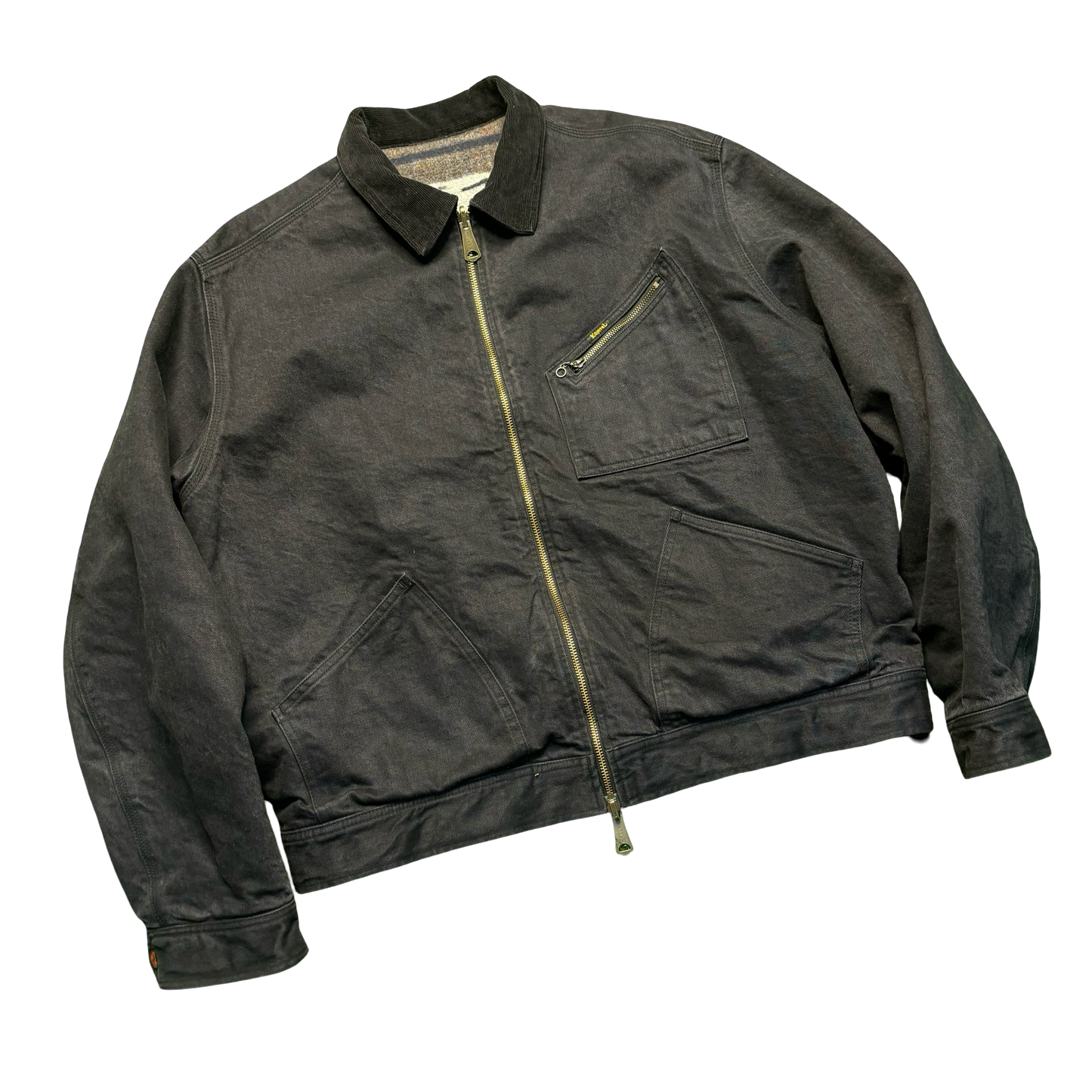 Kapital Denim Bone Lining Reversible Zip-Up Work Jacket