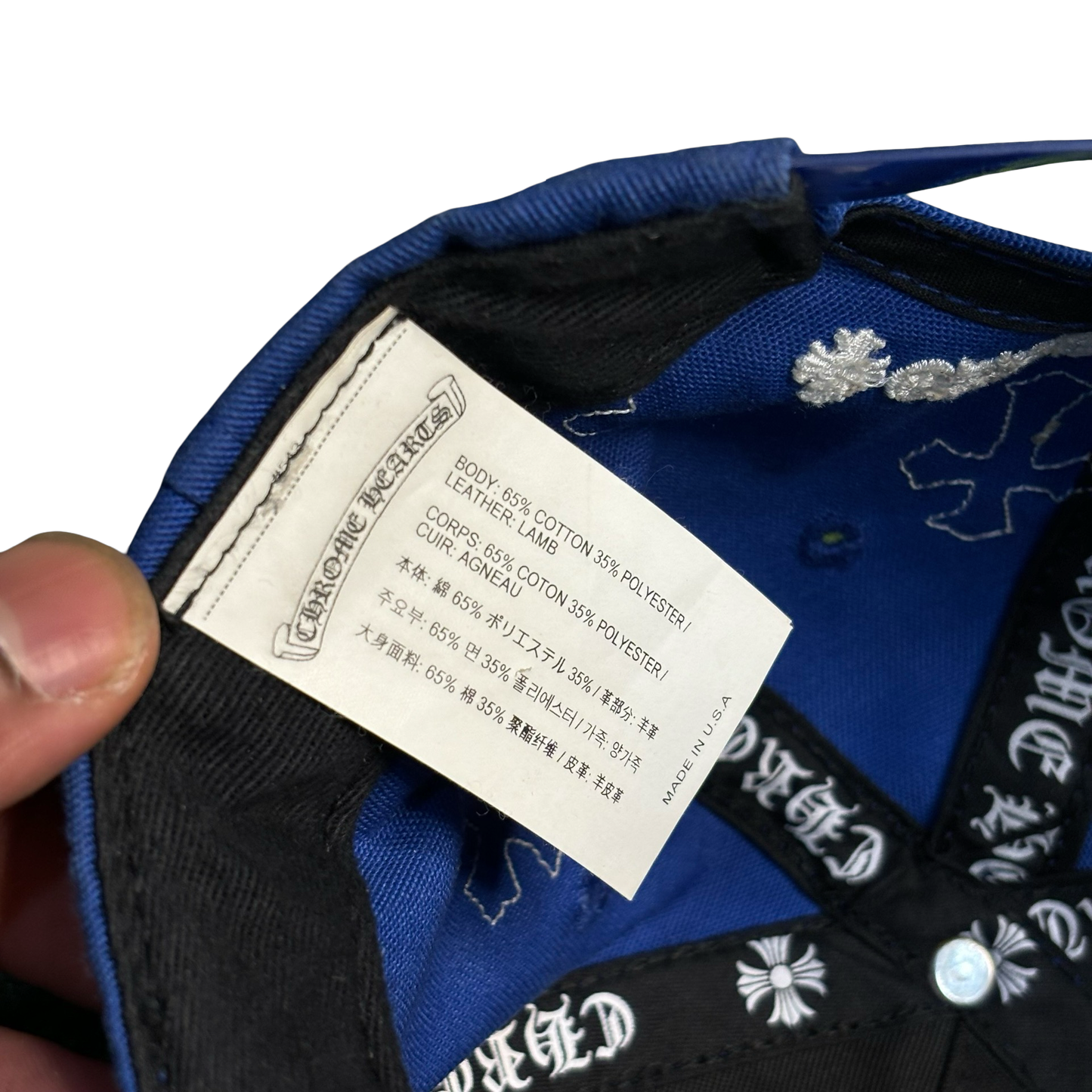 Chrome Hearts Blue Multicross Trucker Hat