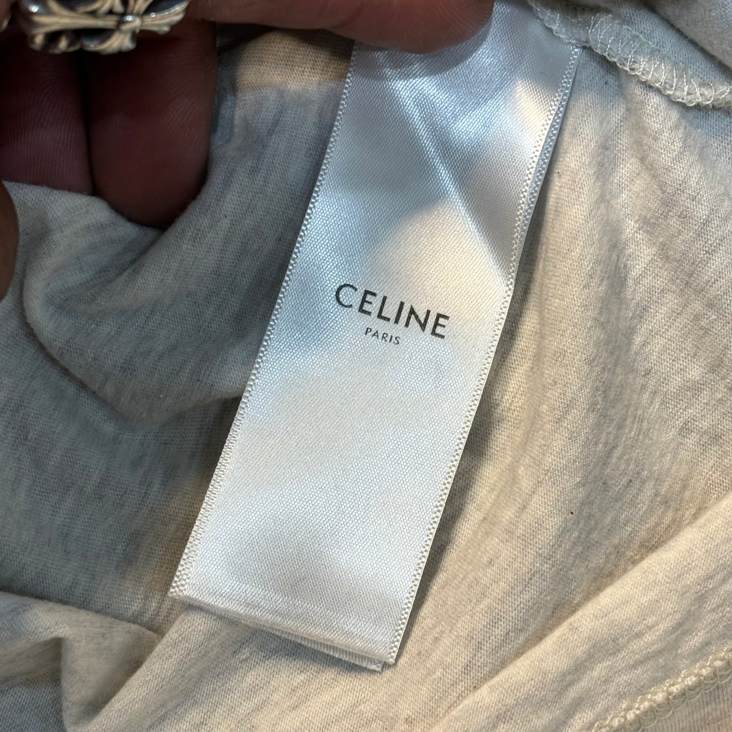 Celine Grey Logo Tee