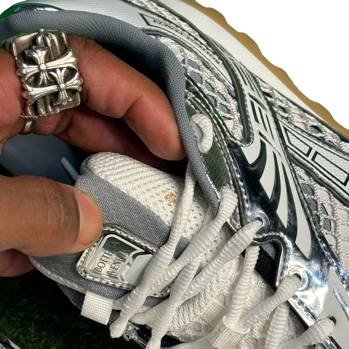 Bottega Venetta White/Silver Orbit Runners