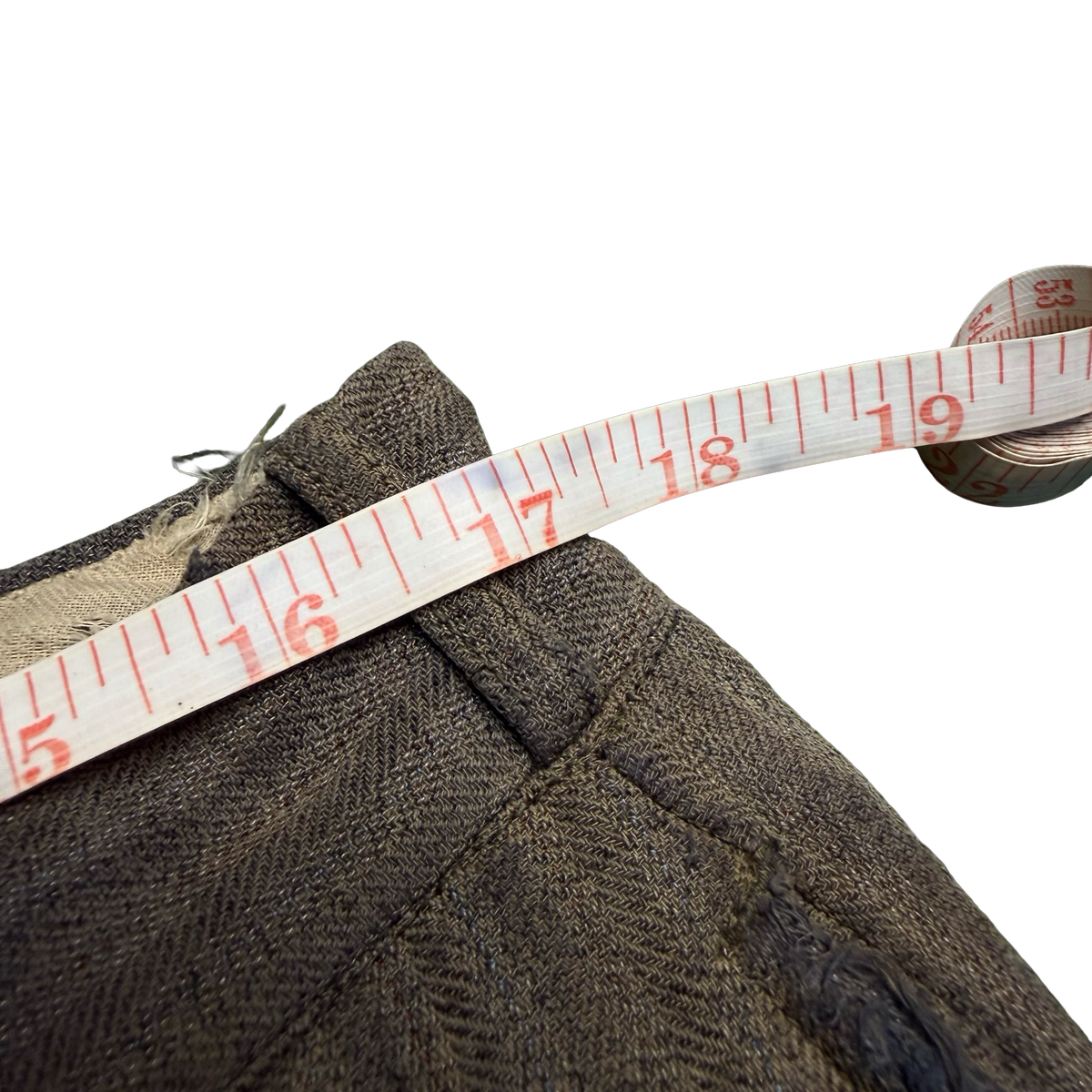 Vintage Distressed Herringbone Trousers