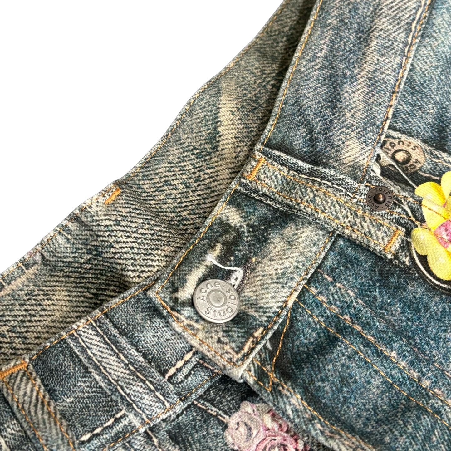 Acne Studios Trompe l’oeil Denim Shorts