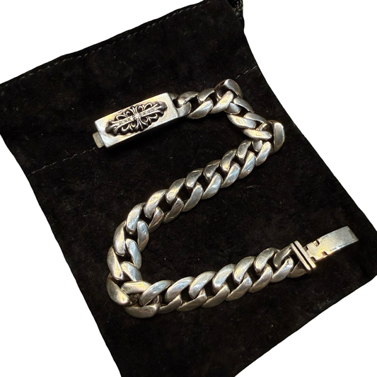 Chrome Hearts Diamond Floral ID Bracelet