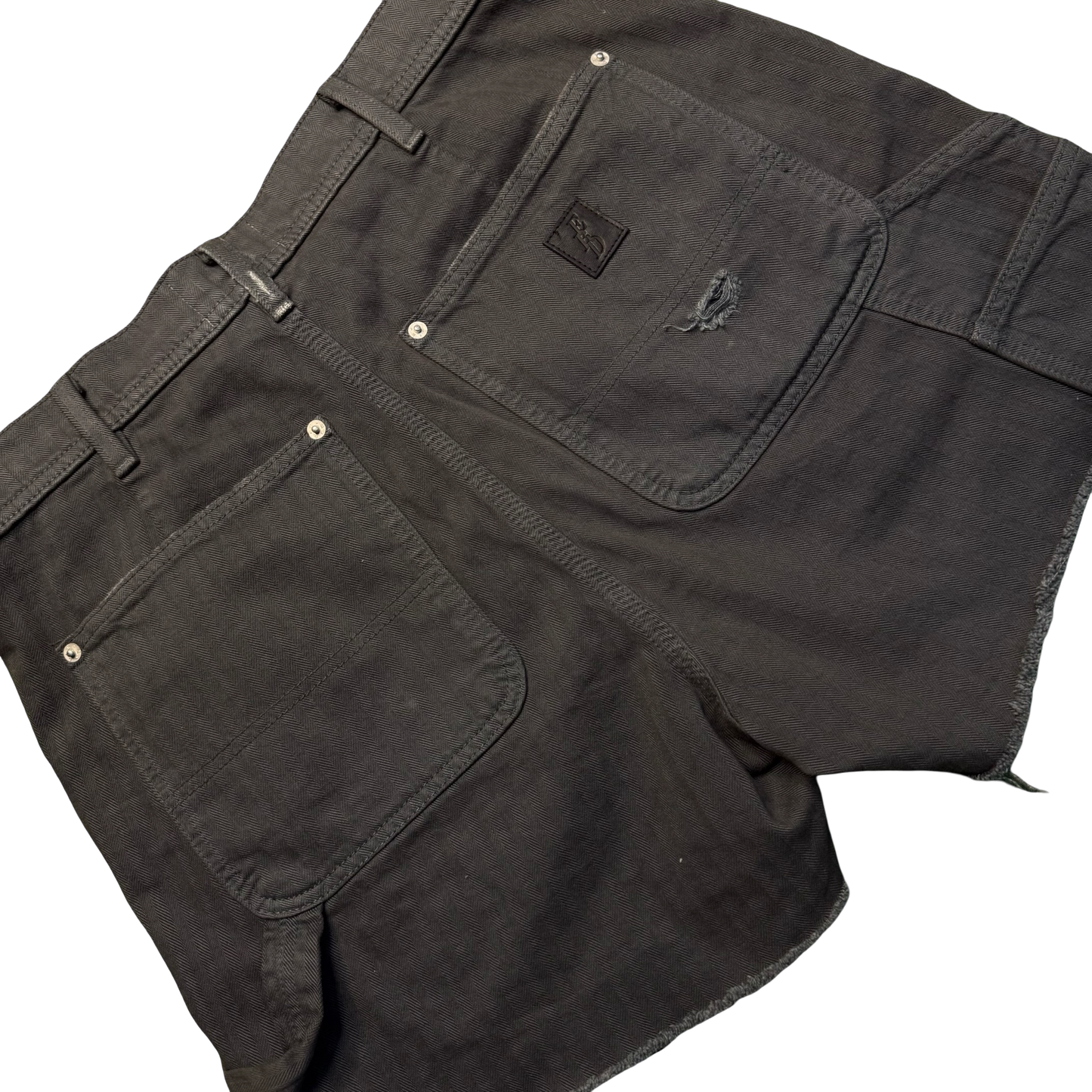 Enfants Riches Déprimés Distressed Herringbone Shorts