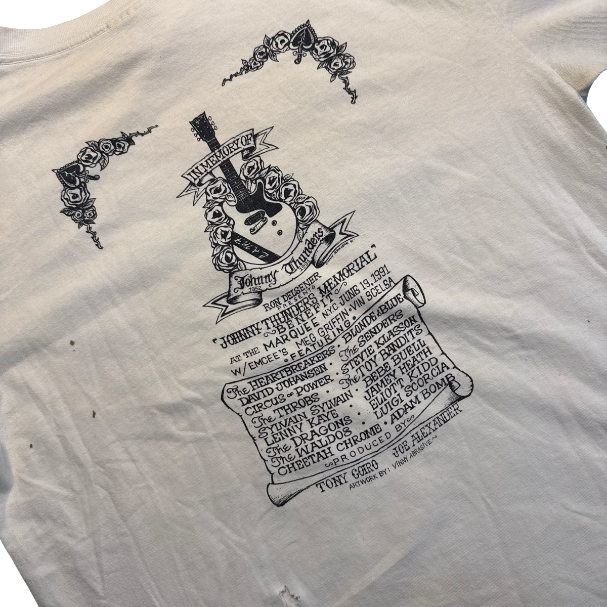Vinntage 1991 Johnny Thunders Memorial Tee