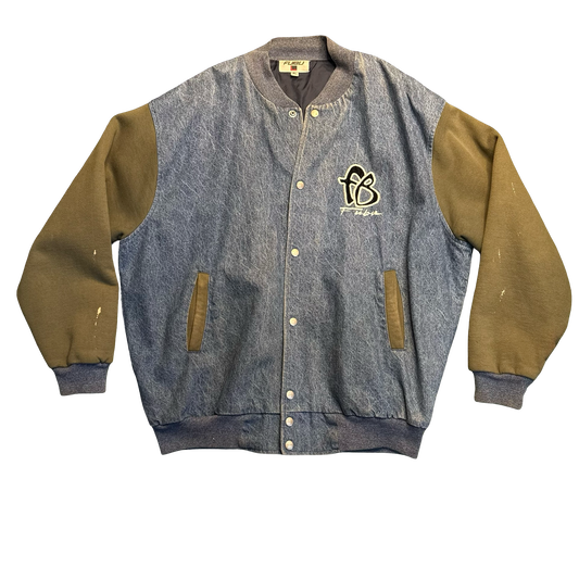 Vintage Fubu Denim Varsity Jacket