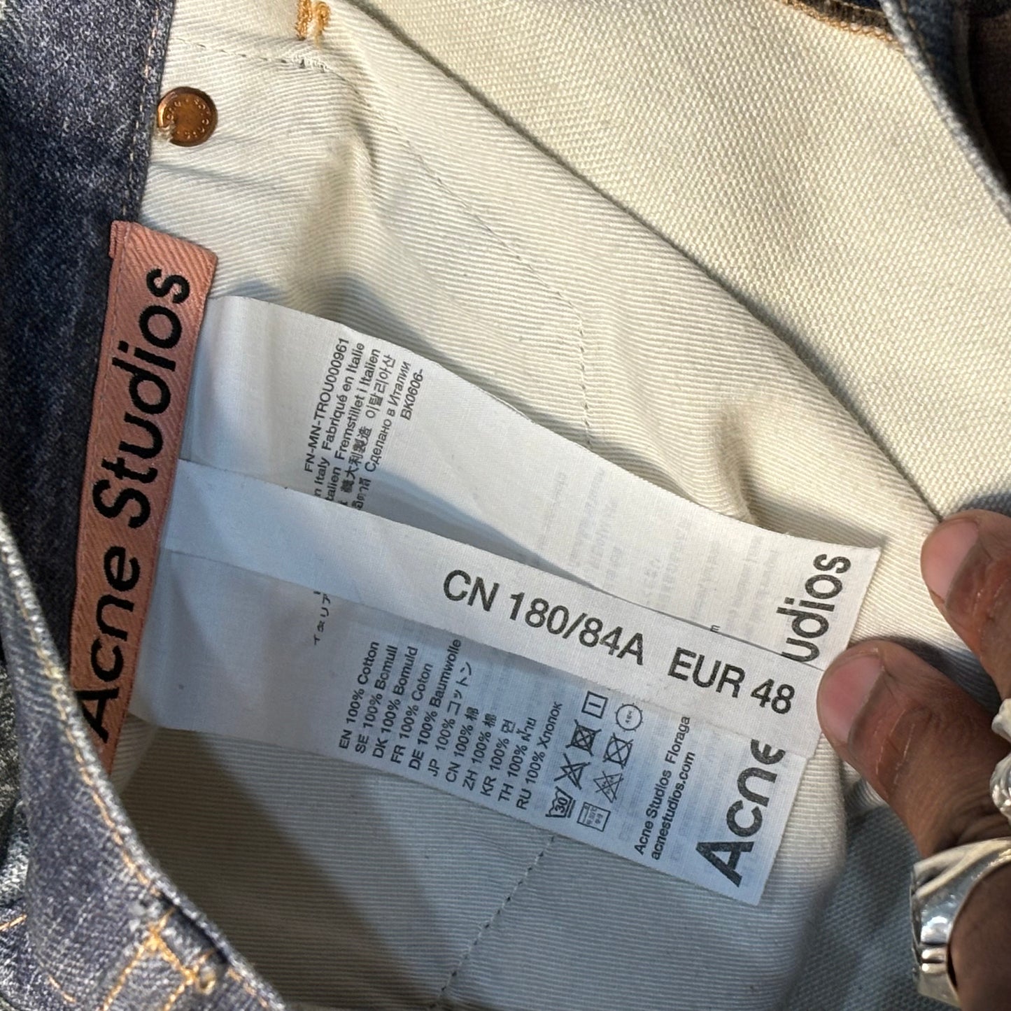 Acne Studios Trompe L’oeil Printed Jeans