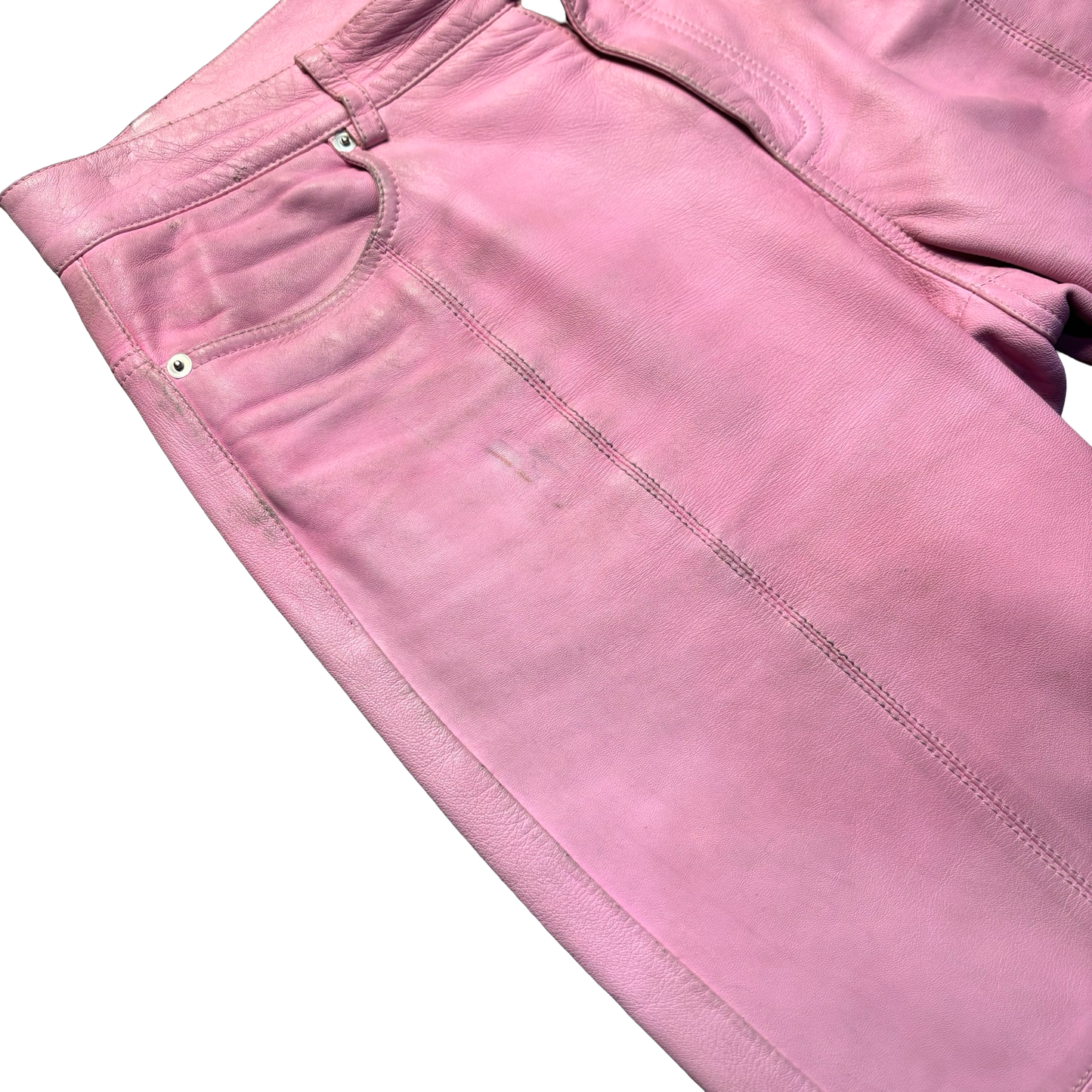 Alyx Pink Leather Biker Pants