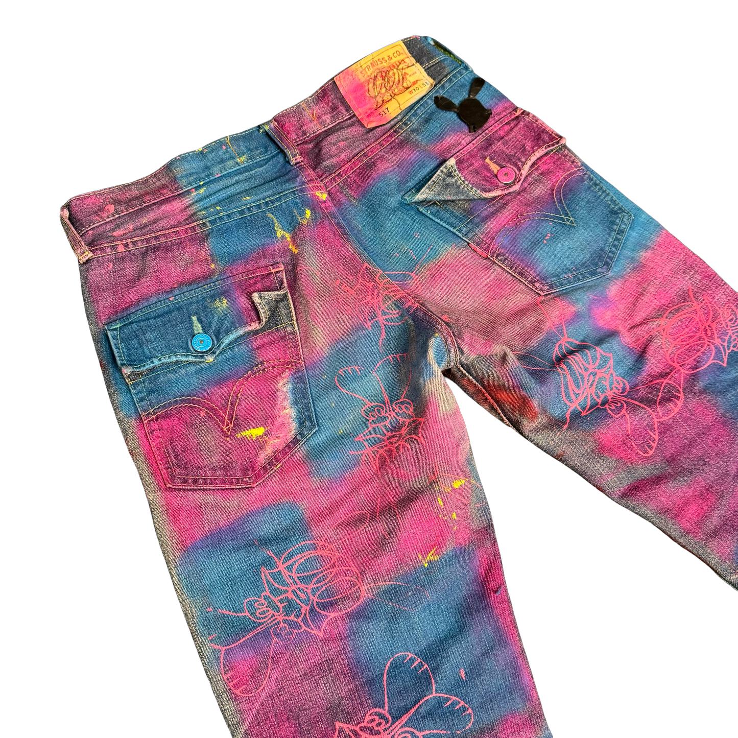 Skoloct Hand-Painted Graffiti Selvedge Denim