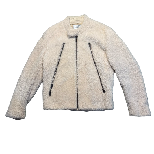 Maison Margiela Shearling Zip Moto Jacket
